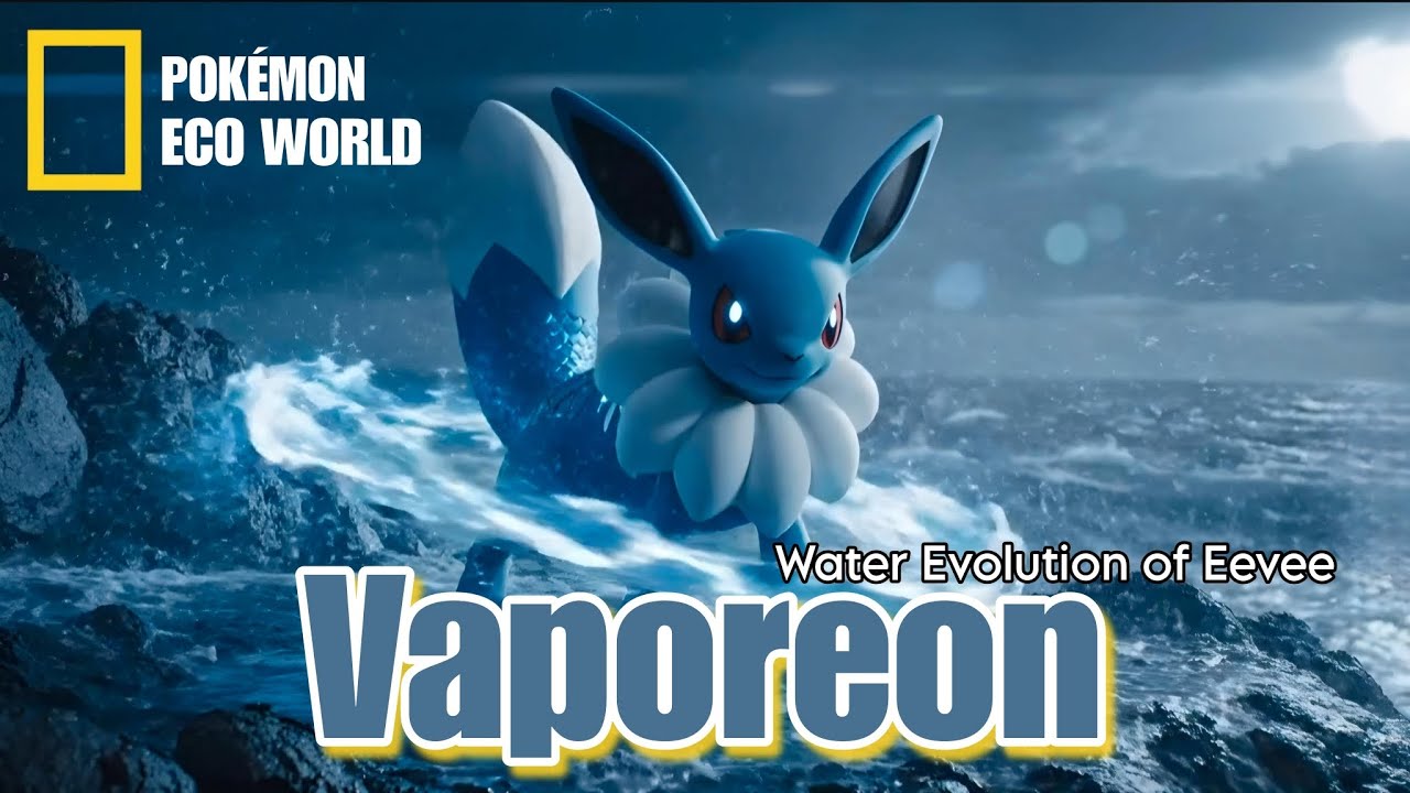 Vaporeon Explained | Eevee’s Water Evolution | Pokémon Eco World | NatGeo Style
