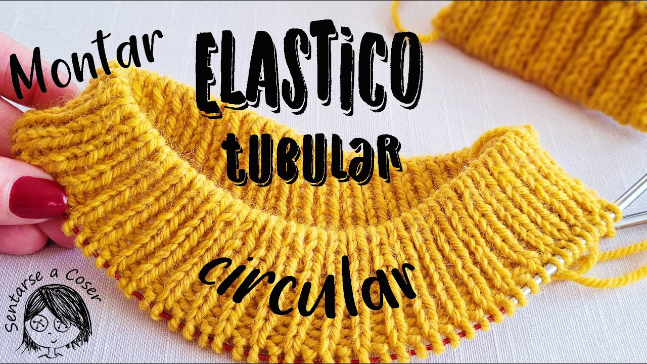 Montaje TUBULAR para hacer un ELÁSTICO👕tejiendo en CIRCULAR 👉🏻(Parte 2)