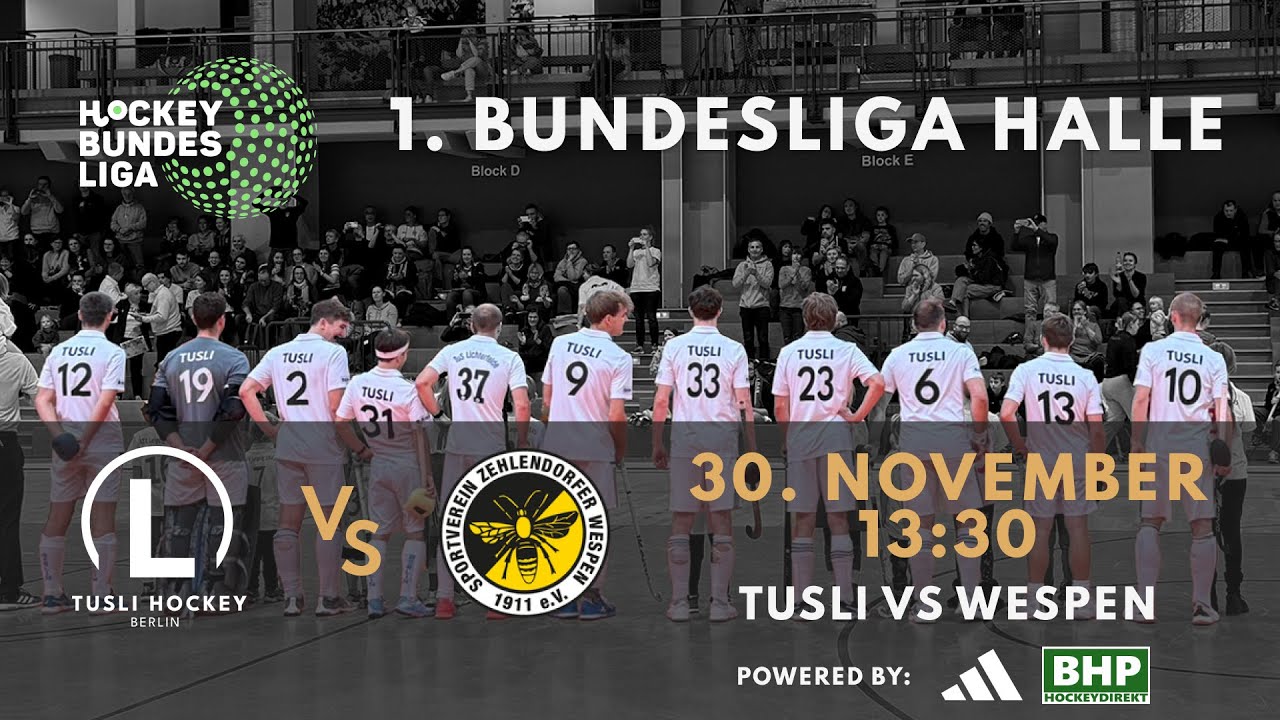 1. Bundesliga Hockey Herren TUSLI BERLIN vs. Zehlendorfer Wespen - Halle 24/25