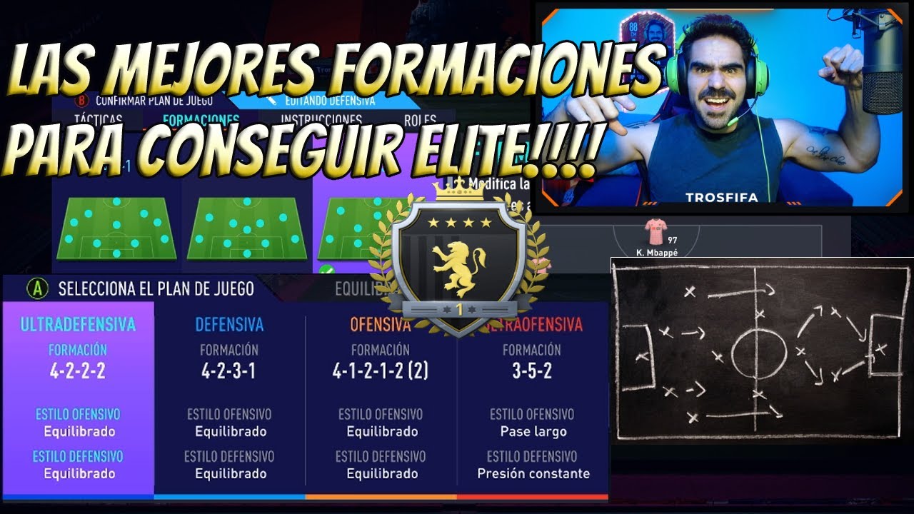 FIFA 21 | LAS 4 FORMACIONES QUE ME ASEGURAN ELITE!!! ¿CUÁNDO UTILIZARLAS? TÁCTICAS E INSTRUCCIONES!!