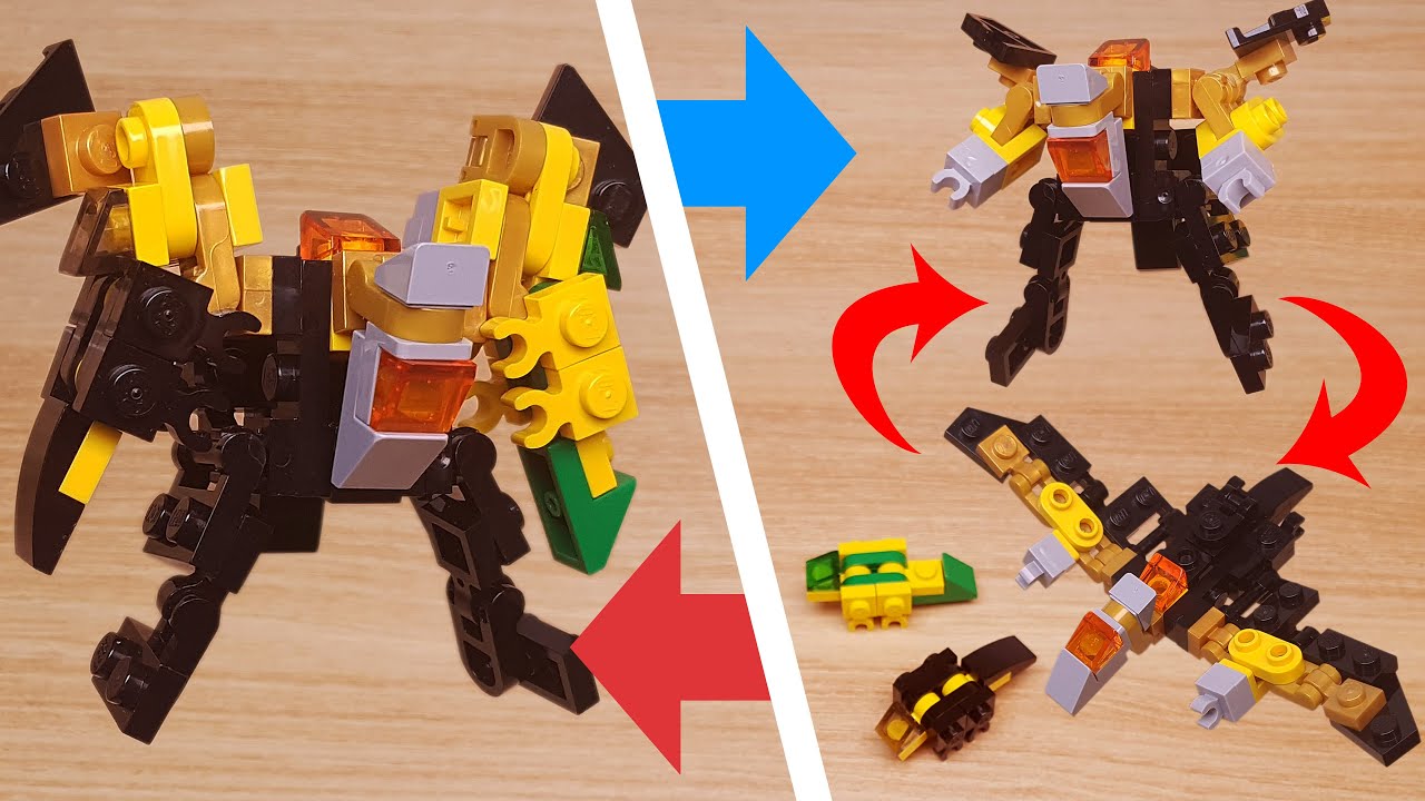Блок-трансформер птеранодона из кирпича Micro LEGO - Tera Combo