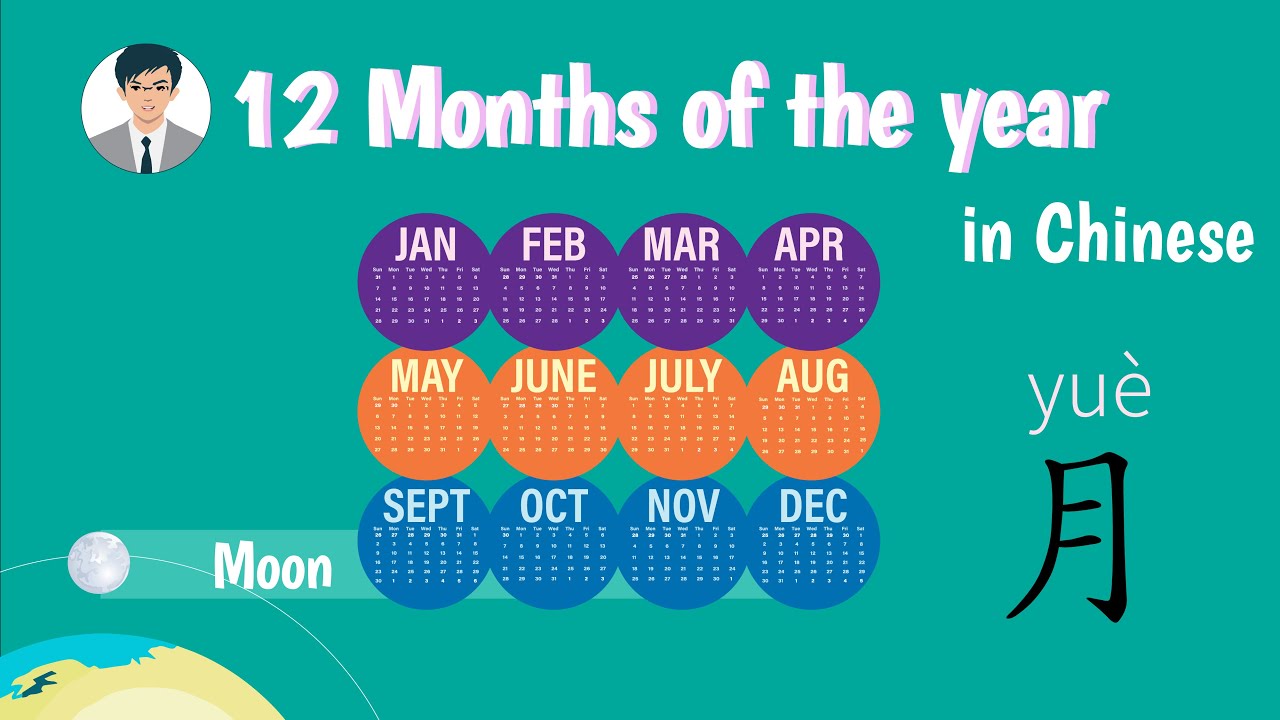 12 Months of the year in Chinese 十二个月 | learn Chinese | HSK1 Chinese vocabulary #hsk1