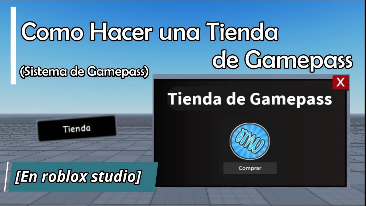 Como Hacer una Tienda de Gamepass | [Roblox Studio]