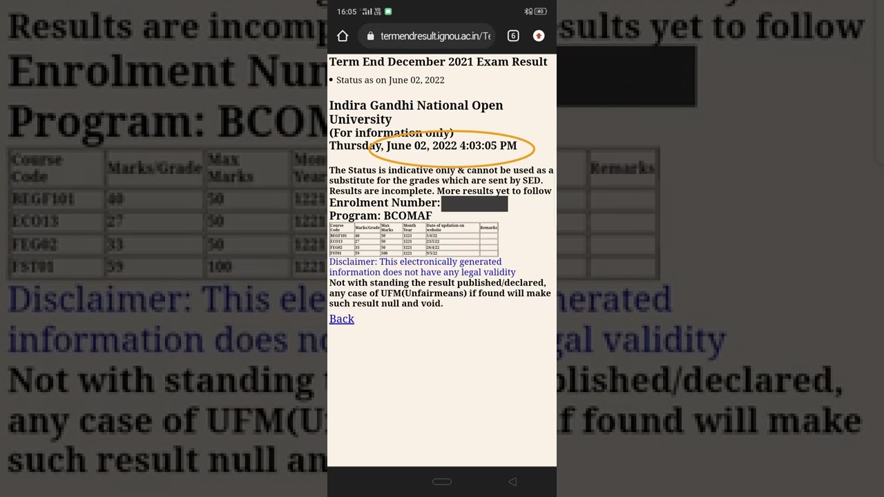 IGNOU results new update Dec 2021 on 2nd June exam #ignou#2022