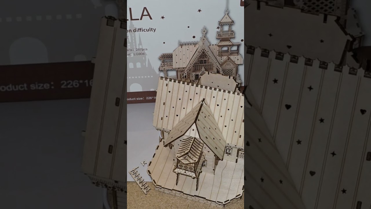 3d puzzle wooden villa