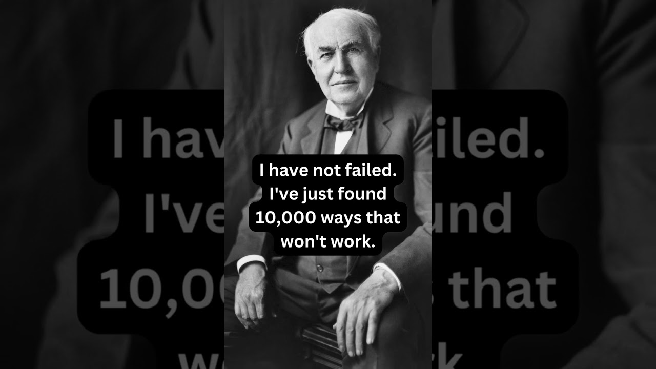 Thomas Edison Famous Quotes #thomasedison  #motivation  #lifequotes