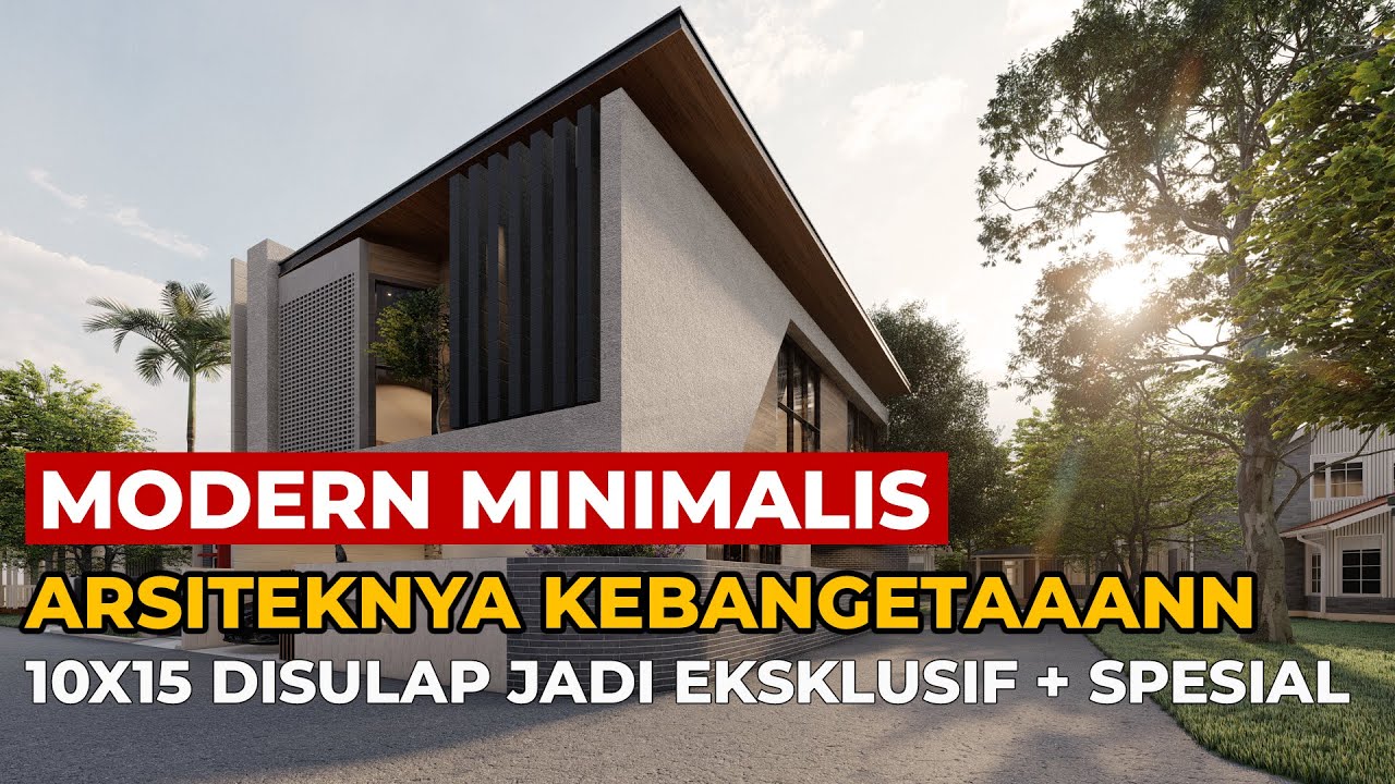 Desain Rumah Hook Modern Minimalis 10x15 dengan 4 Kamar Tidur 2 Lantai | Buildiz Architect