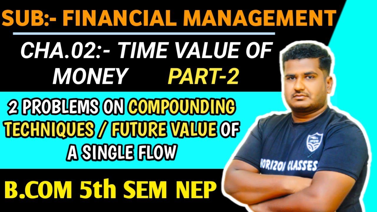 2.2 Problems on Future Value of a Single Flow | B.Com 5th Sem NEP | Time Value of Money | Part 2