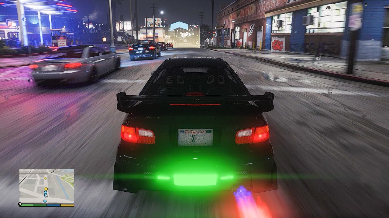 GTA 5 'Street Race' Mission on RTX&trade; 3090 Maxed-Out - Ultra Realistic Ray-Tracing Graphics Mod