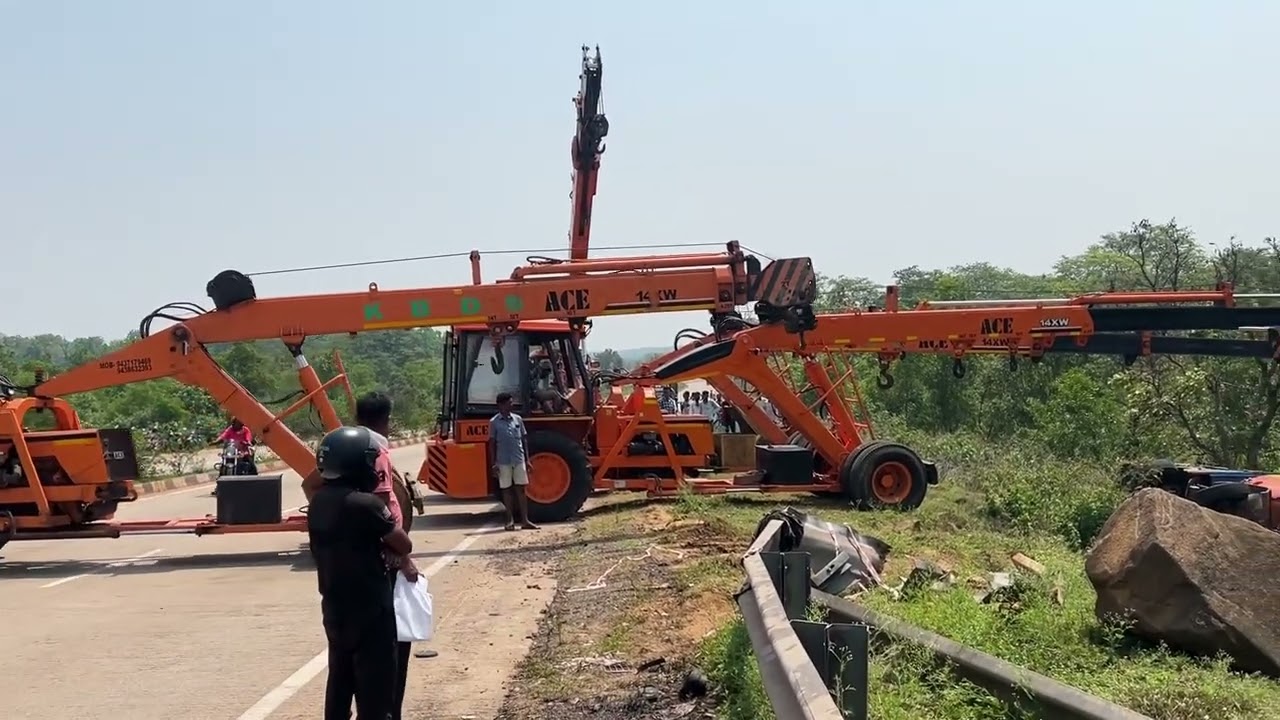 Epic crane rescue #crane #jcb