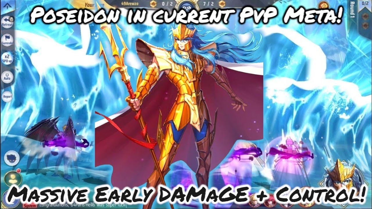 Saint Seiya: Awakening (KOTZ) - Poseidon in Current PvP Meta! Massive Early AOE Damage + Control!