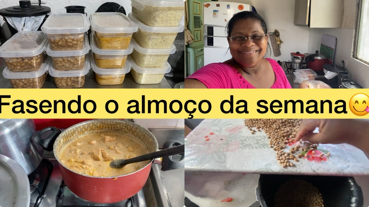 Fazendo almoço do domingo e da semana 