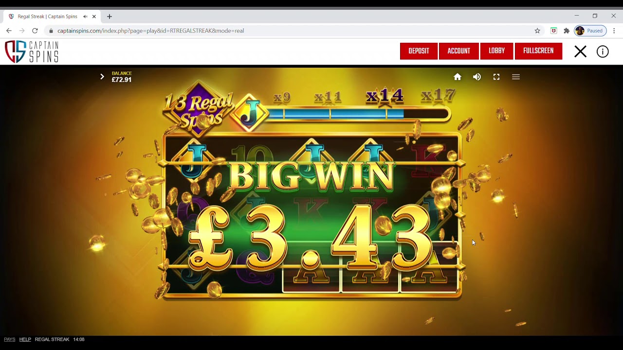 Regal Streak, Nice bonus win