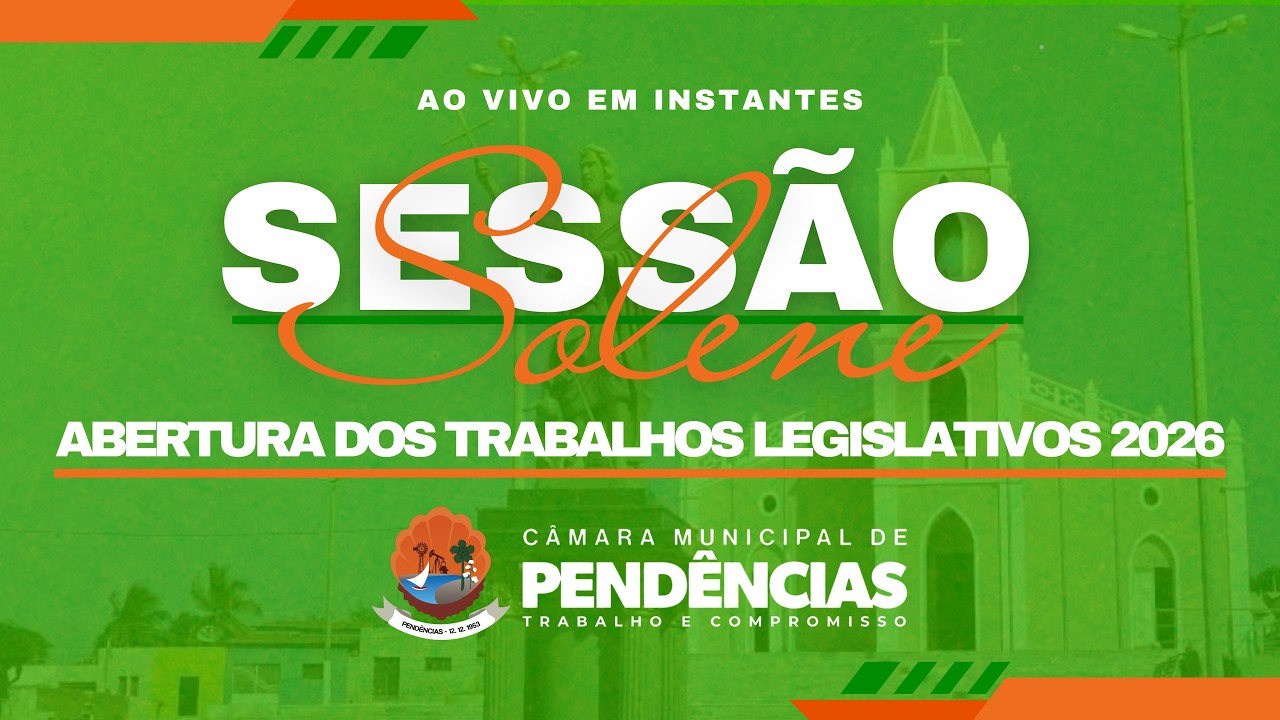 Ao vivo - Sessão Solene de abertura dos trabalhos legislativos de 2026 - Pendências/RN