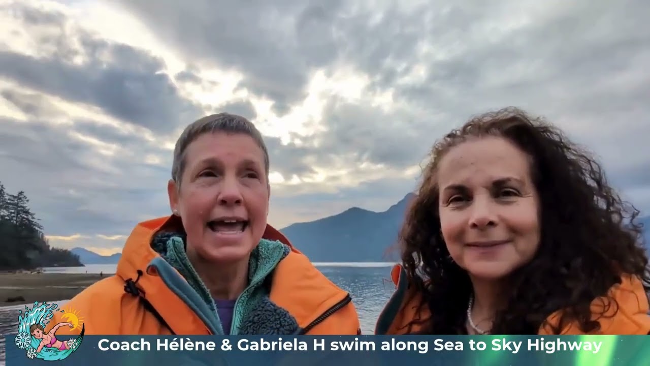 Sea to Sky Highway - sunset swim with... friends or foes??