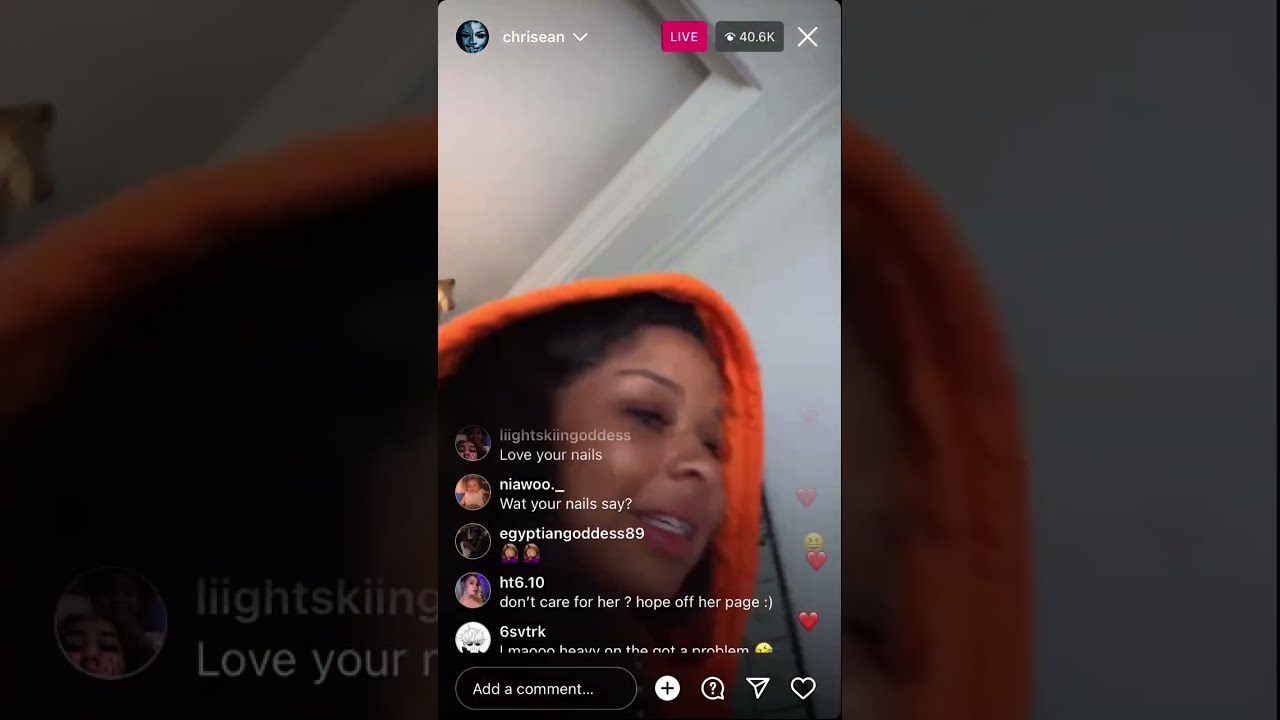 Chriseanrock's delivery Instagram live 11/22/23