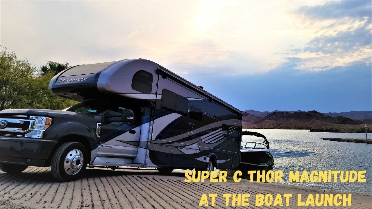Thor Magnitude Super C RV at the Boat Launch and Diesel Fuel Costs 