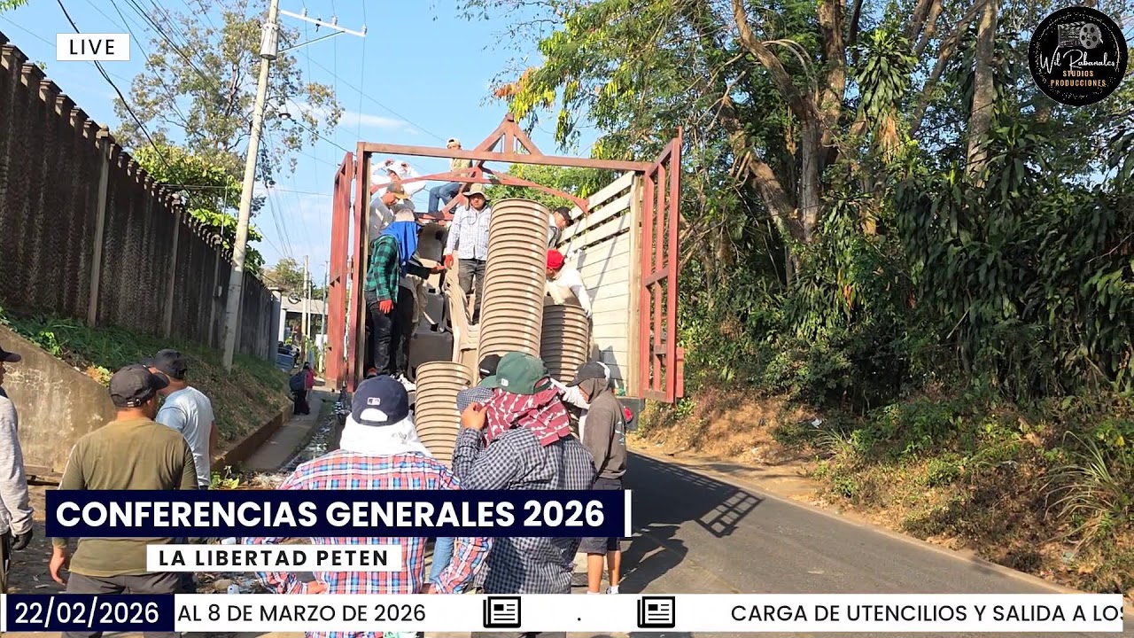 CARGA DE UTENCILIOS Y SALIDA A LOS TRABAJOS DE LAS CONFERENCIAS GENERALES PETEN 2026