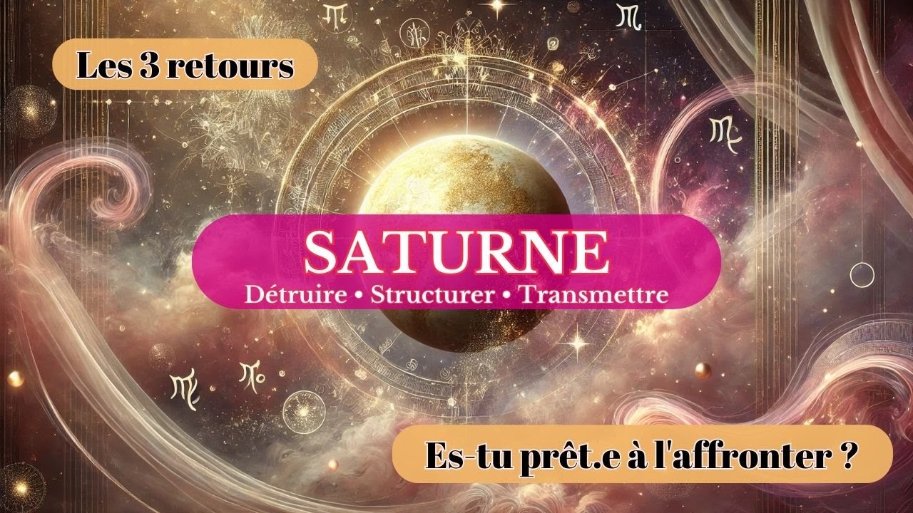 🪐⏳🔮 Les 3 retours de Saturne : Détruire, structurer et transmettre