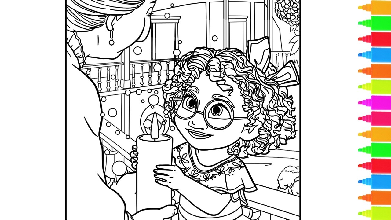 Coloring Young Mirabel | Disney Encanto