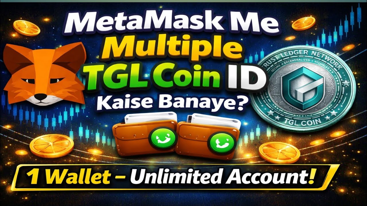 MetaMask Me Multiple TGL Coin ID Kaise Banaye? | 1 Wallet Unlimited Account Trick 🔥