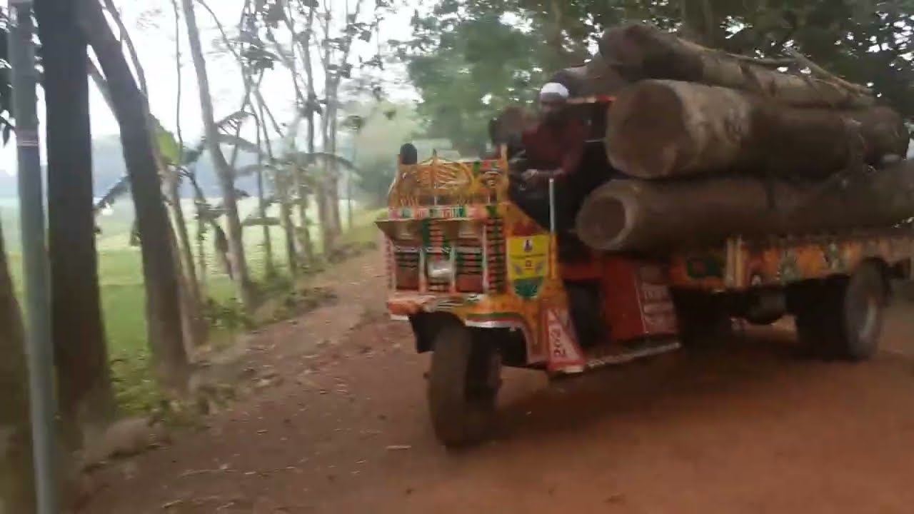 ৫ চাকা  নসিমন গাড়ি লোড অবস্থায় রানিং ভিডিও রাফসান ইন্জিনিয়ারিং ওয়ার্কশপ