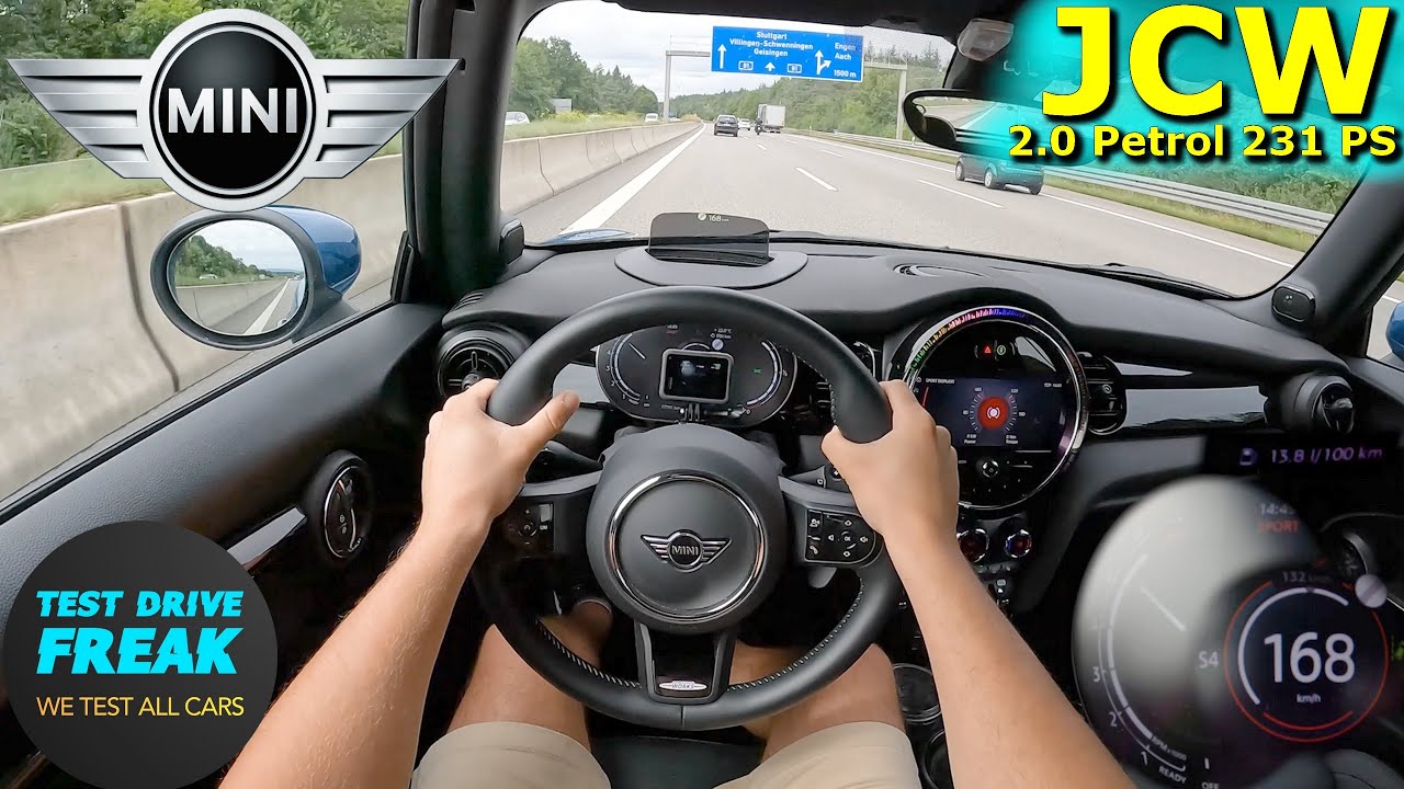 2024 Mini John Cooper Works Convertible 231 PS I Autobahn POV Top Speed with Fuel Consumption