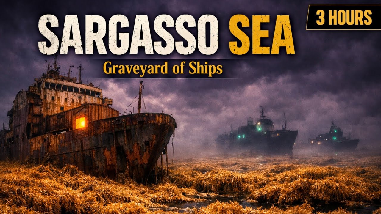 The Stillness: Sargasso Sea Graveyard | 3 Hour Maritime Sleep Horror with Rain