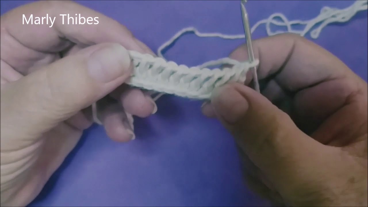 Ponto dupla face croche tunisiano vídeo aula completo com dicas