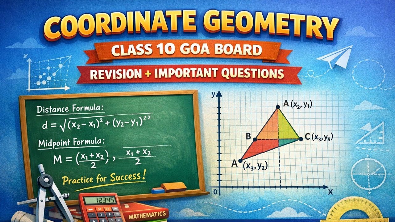 Coordinate Geometry | Q.1 & 2 | Class 10| Konkani| Goa Board 