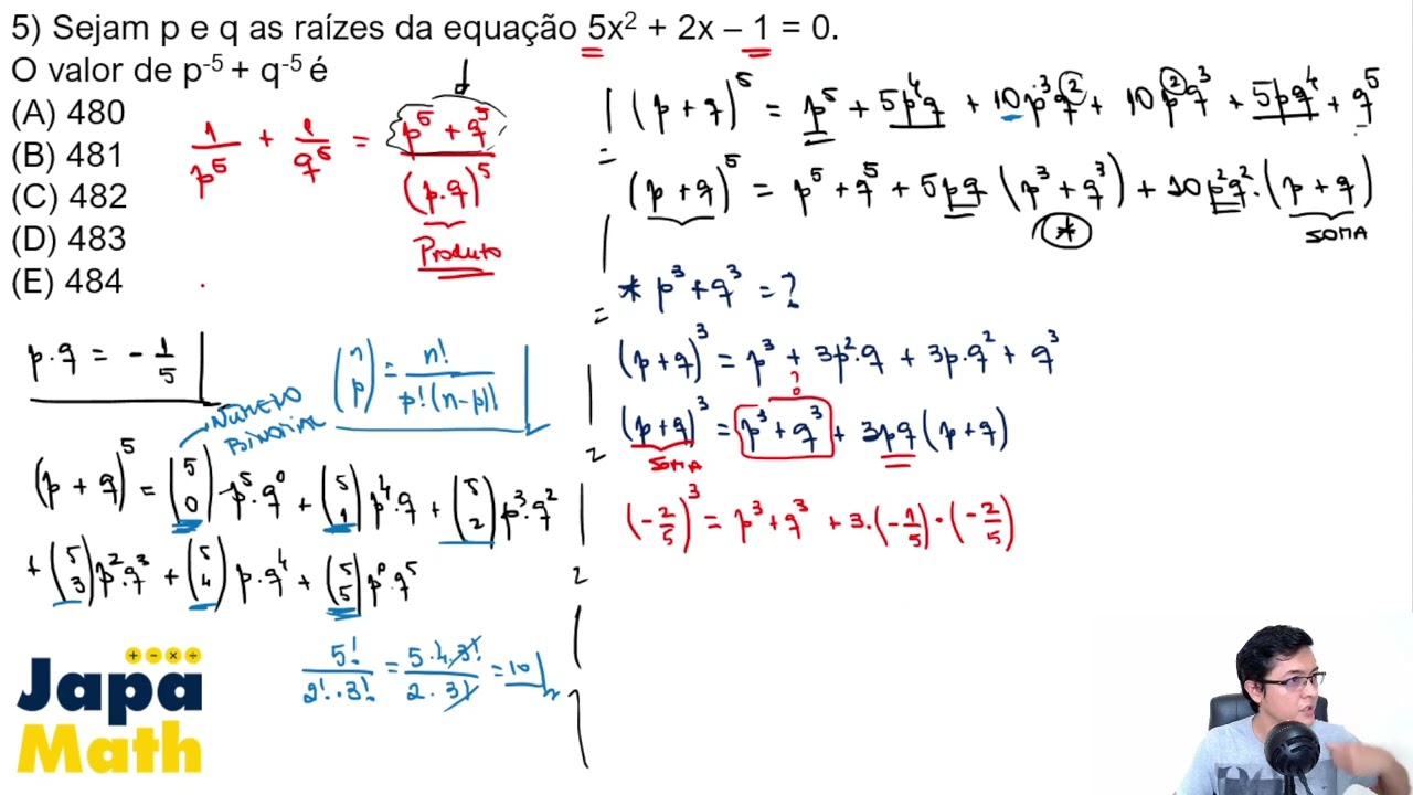 Prova EFOMM Resolvida(2021 - 2022) - Matemática - Questão 05