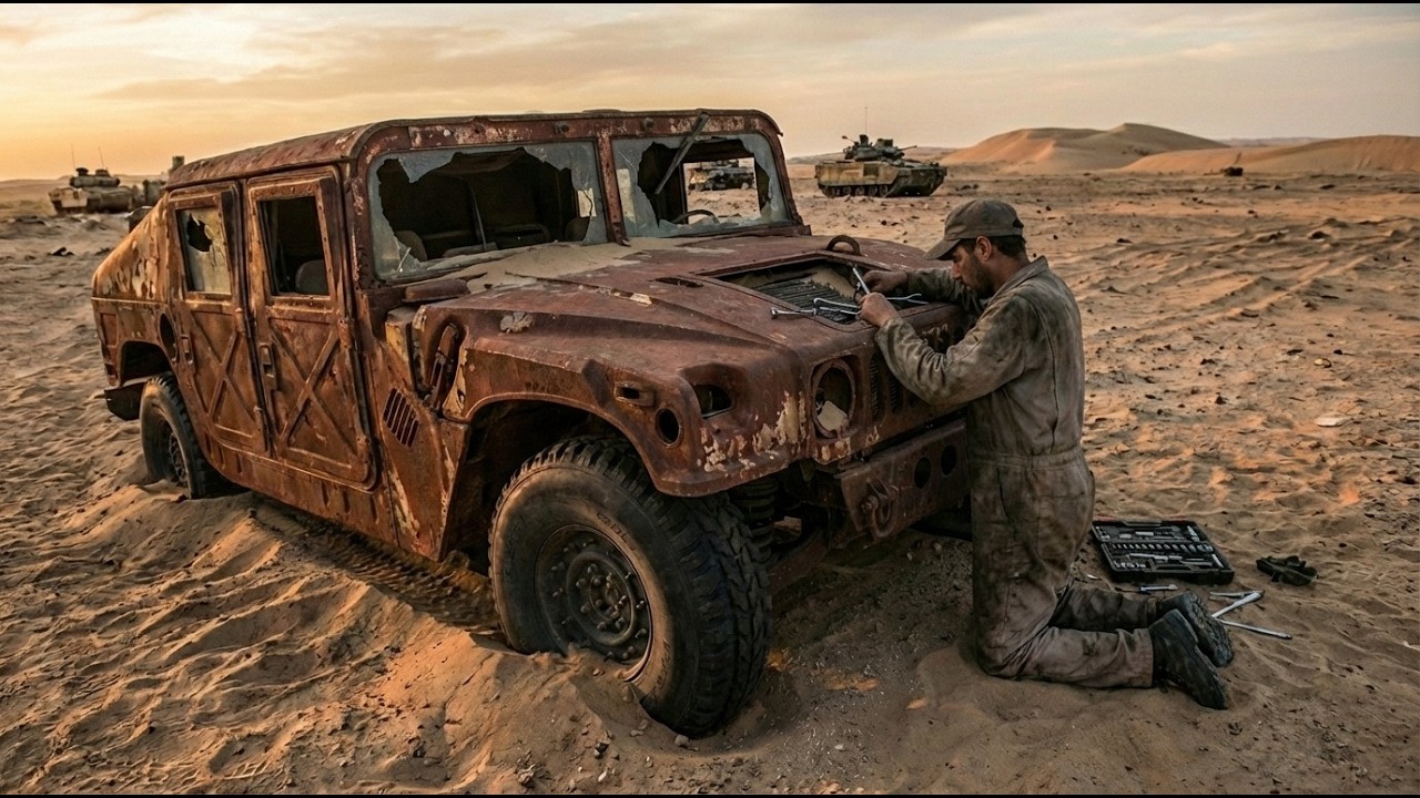 ASMR Humvee HMMWV Restoration: From BATTLEFIELD WRECK to SHOWROOM NEW