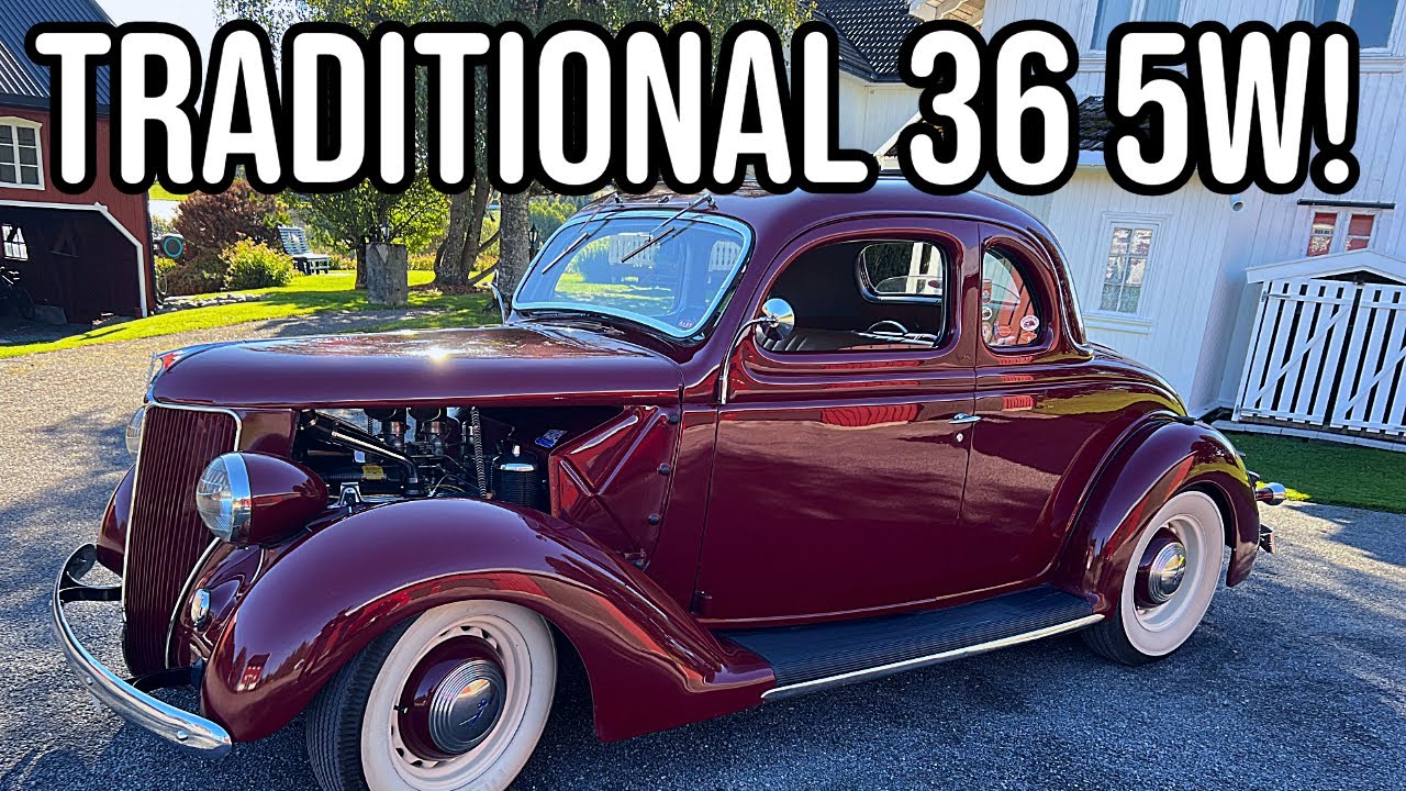 One Kool 1936 Ford 5w Coupe HOT ROD #Rodsandkustomswithlars #customcars #hotrod #kustom