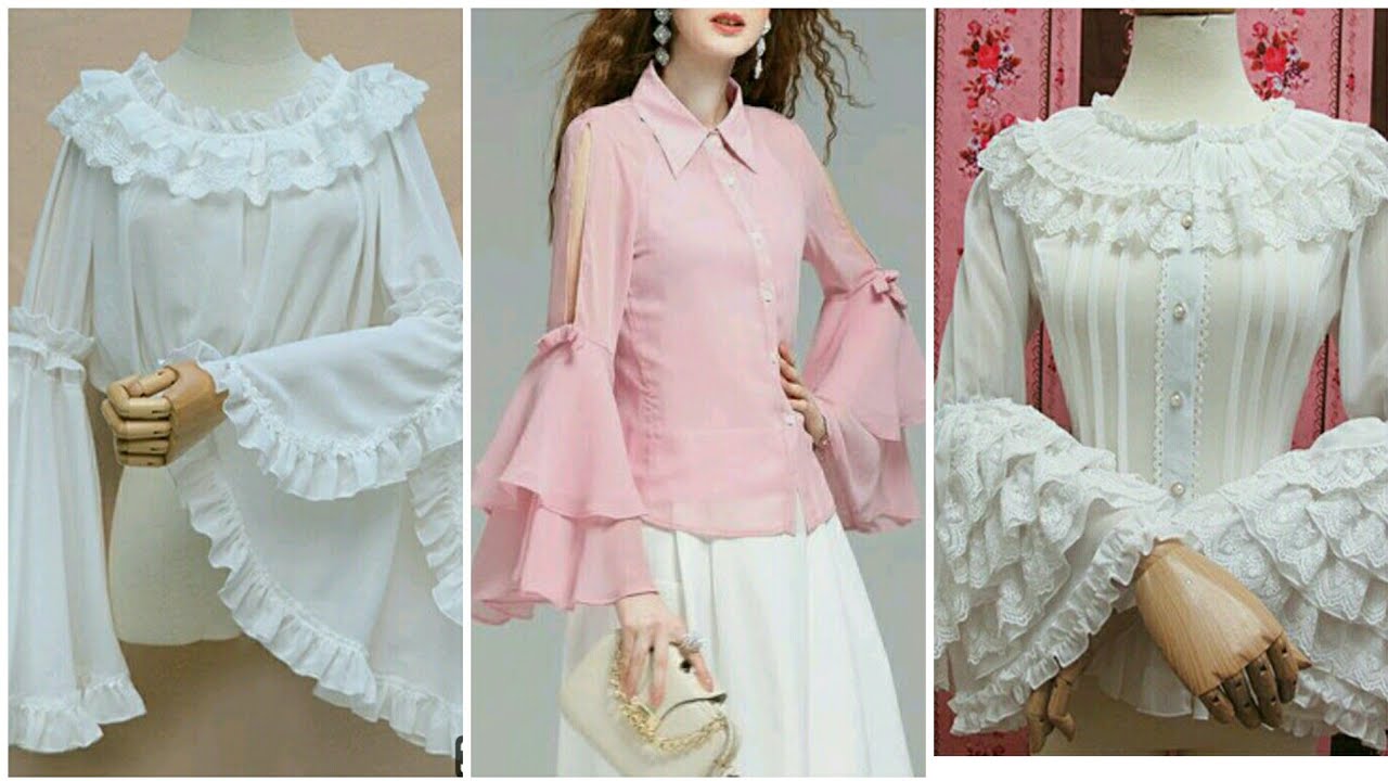 Stylish And Trendy Beautiful Unique Umbrella/Bell Sleeves Design For Blouse/Kurti