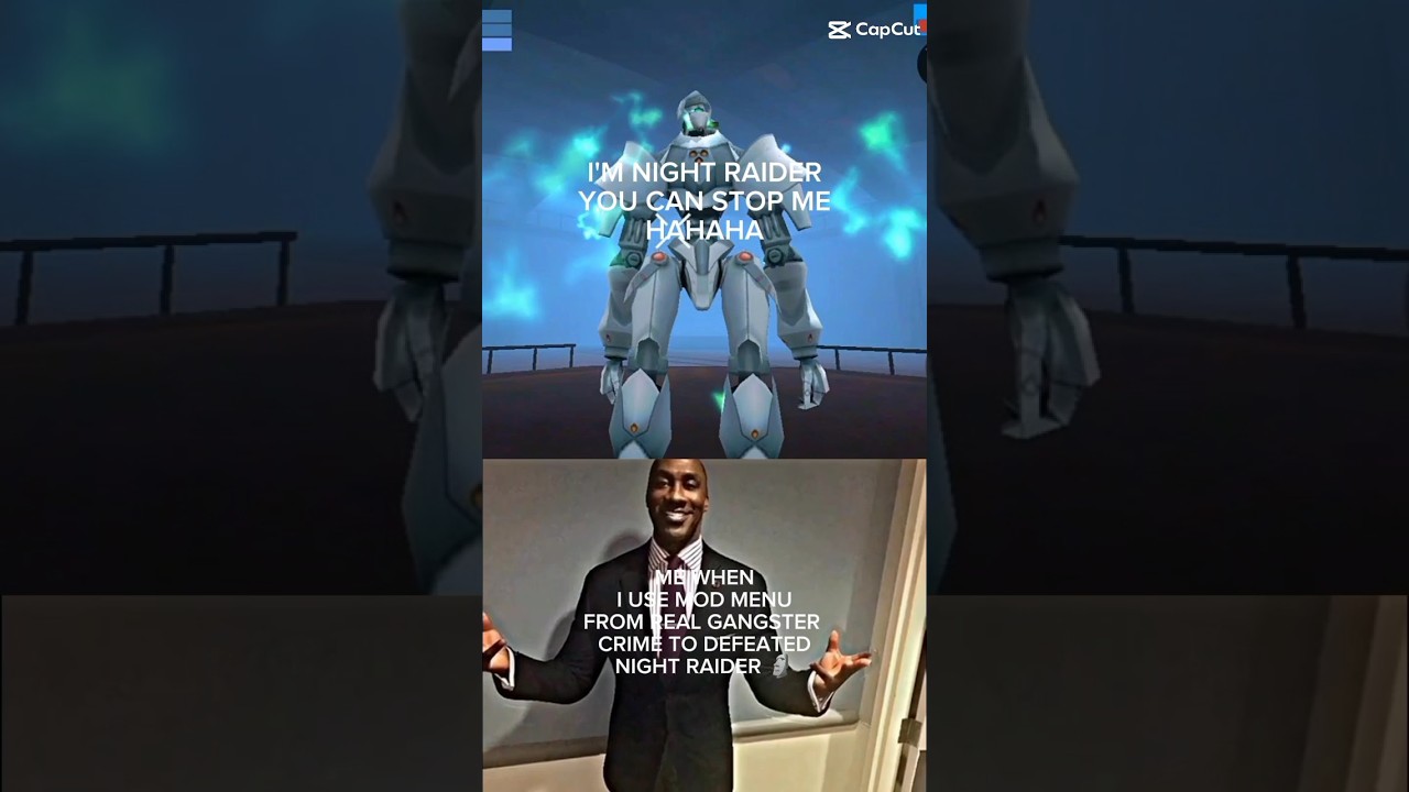 ME WHEN I USE REAL GANGSTER CRIME MOD MENU TO DEFEATED NIGHT RAIDER 🗿