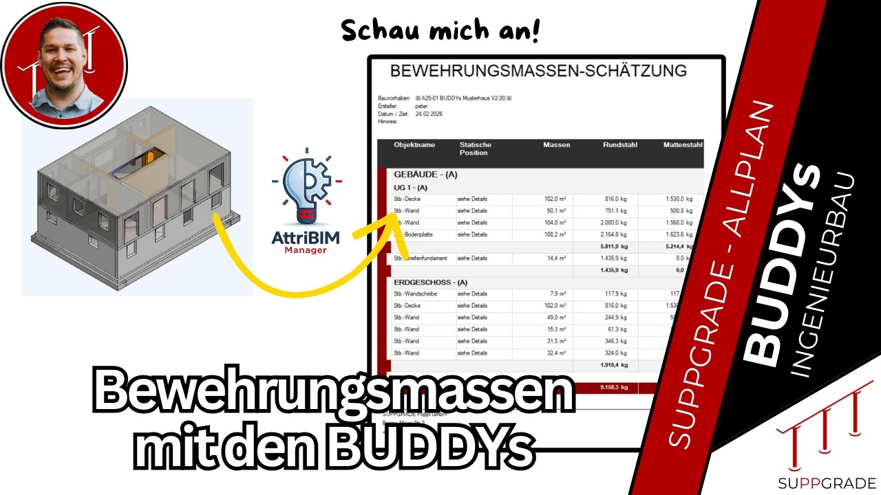 Bewehrungsmassen aus dem Allplan BIM-Modell richtig schätzen
