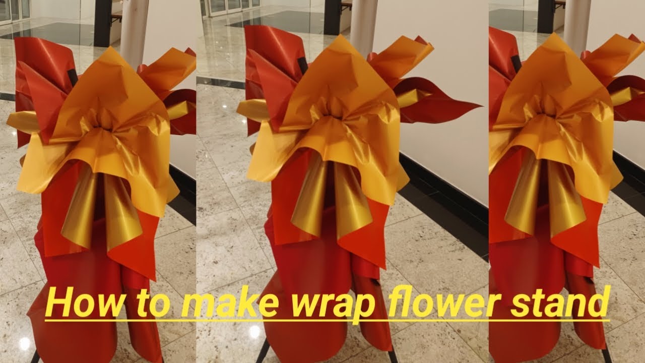 How to make wrap flower stand//Paano gawin ang pagbalot ng flower stand//AZIELTV//