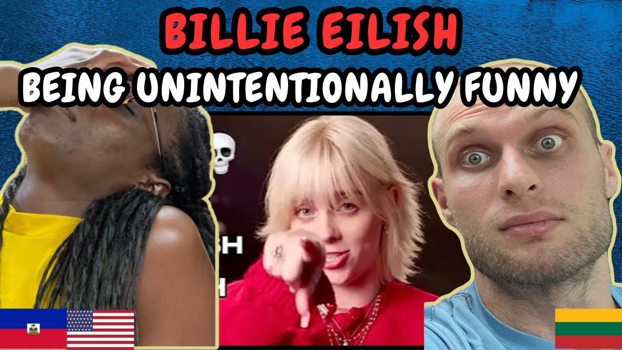 REACTION TO Billie Eilish being unintentionally funny for 9 minutes straight | FIRST TIME WATCHING
