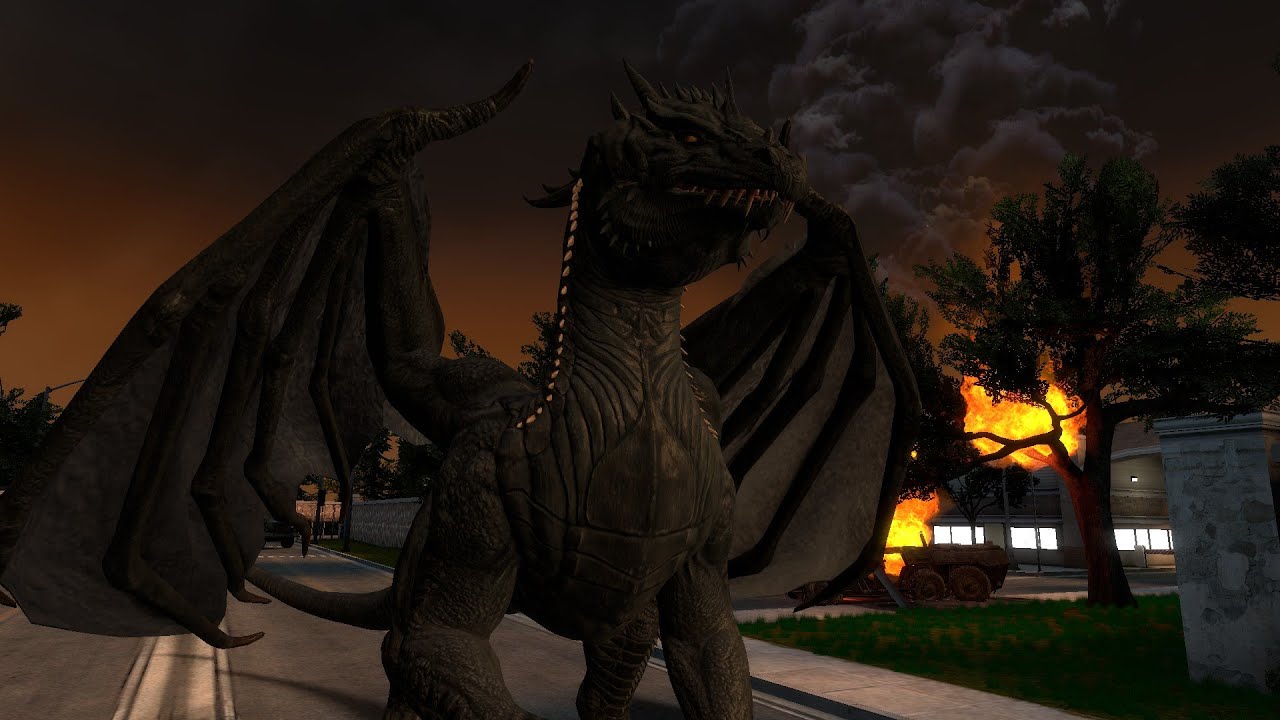 Ark Survival Nextbots Dragons VS Half Life Rebels Apocalypse Battle Garry's Mod