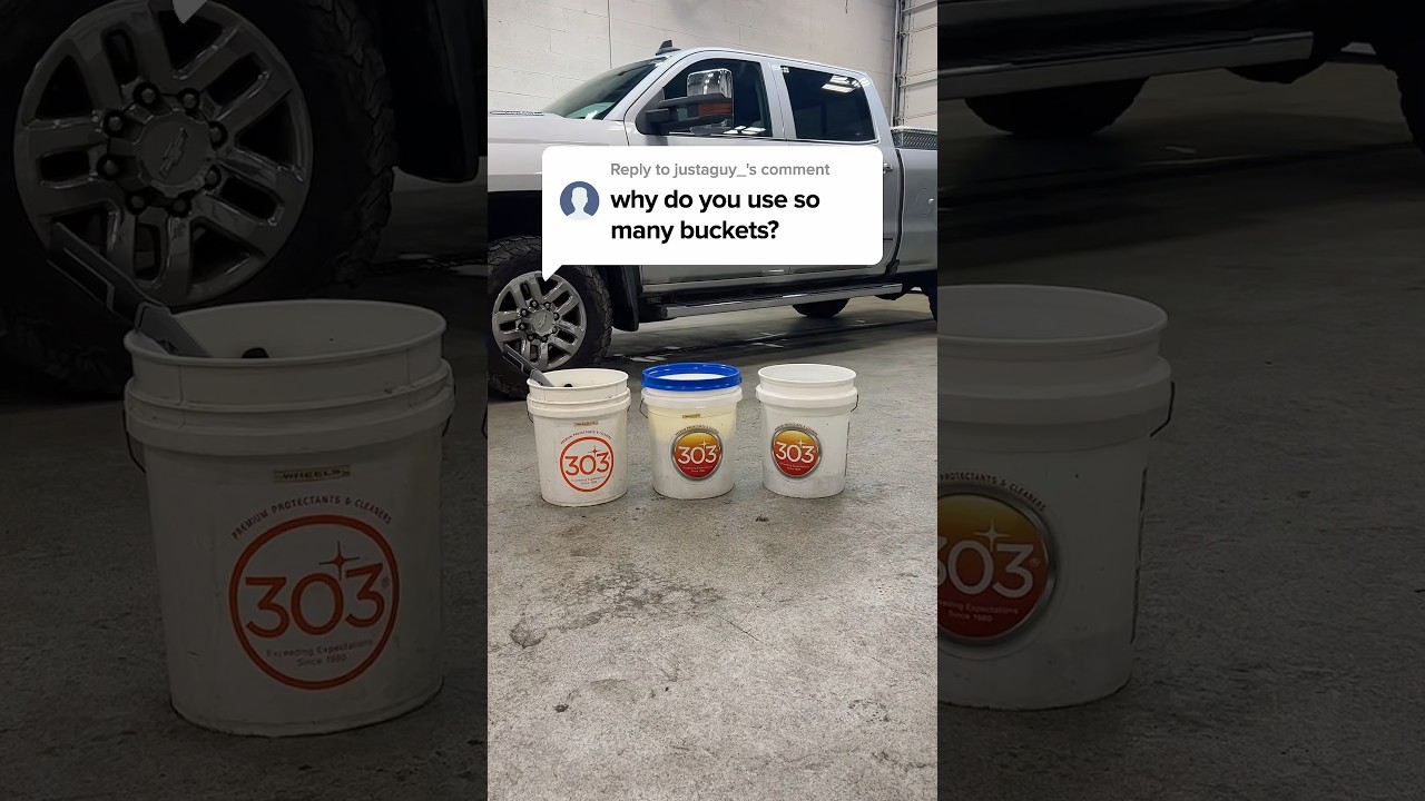 Need a better Car Wash Bucket Method? The answer is THREE buckets: Wheels, Wash, and Rinse 🪣🧽