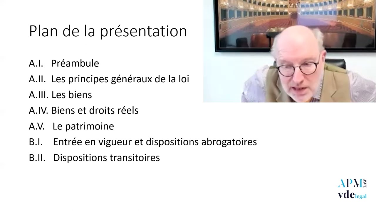(1/8) Introduction à la loi du 4 février2020 insérant le Livre 3 « Les biens ».