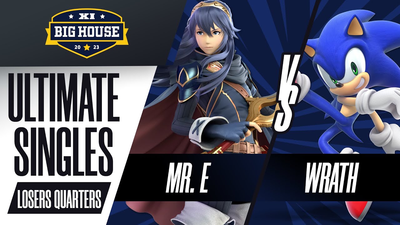 Mr. E (Lucina) vs Wrath (Sonic) - Ultimate Singles Losers Quarters - The Big House 11