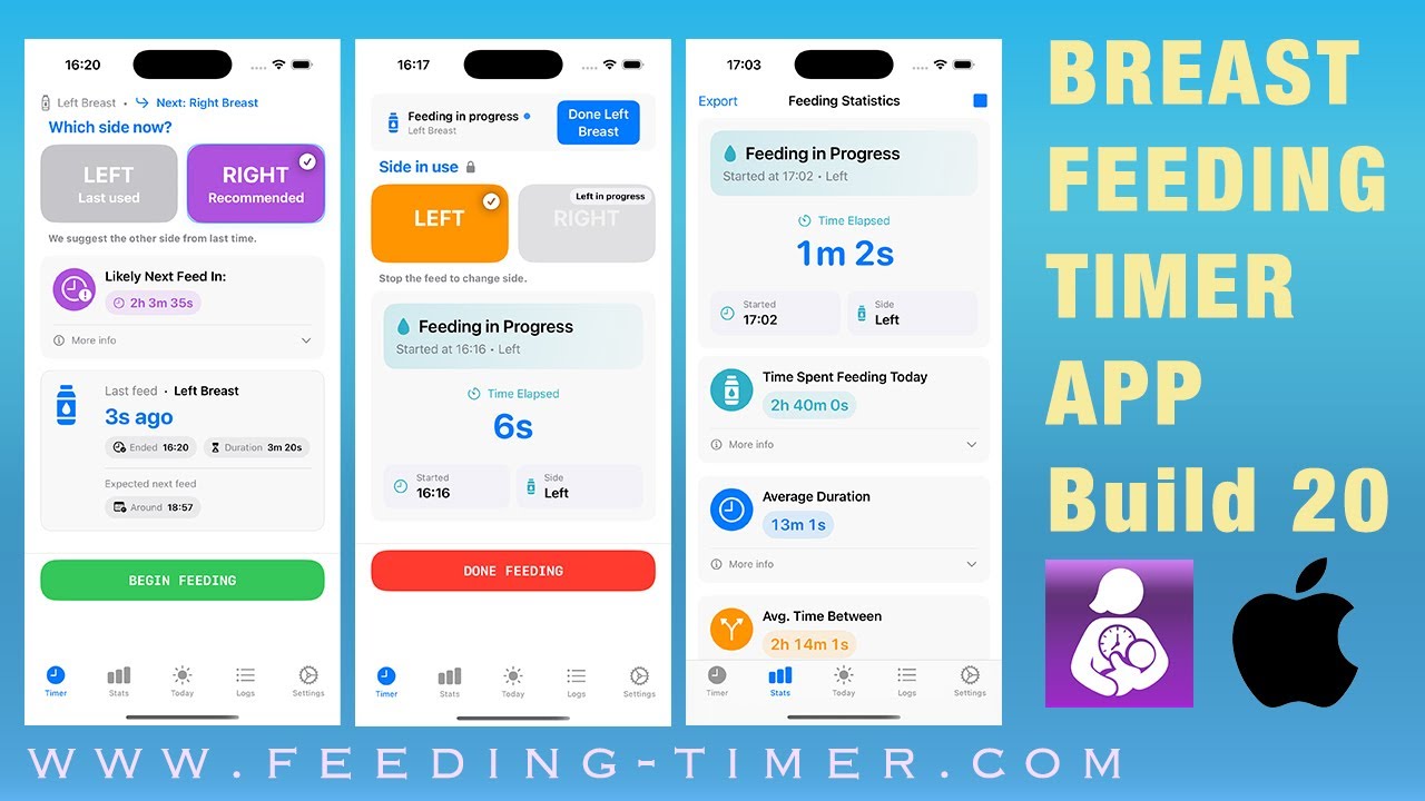 #5 Breast Feeding Timer App - Update - Build 20