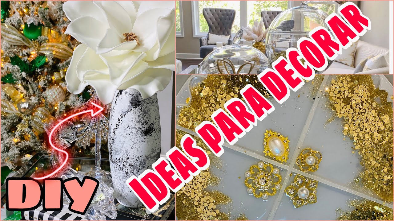 DIY PORTA VASOS!! IDEAS PARA DECORAR, USANDO RESINA POR PRIMERA VEZ! PINTURA EFECTO MÁRMOL!
