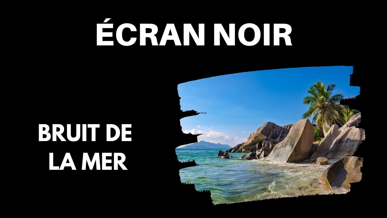BRUIT DE LA MER ÉCRAN NOIR ⚫ 10 Heures | Vagues & Calme & Dormir