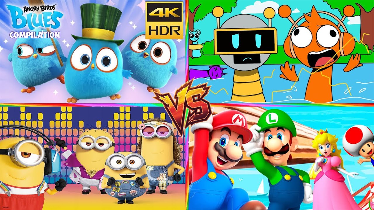 TELIS HOP K POP  Angry Birds 🆚 Sprunki 🆚 Minions 🆚 Super Mario Movie #tileshop #tiles #duet