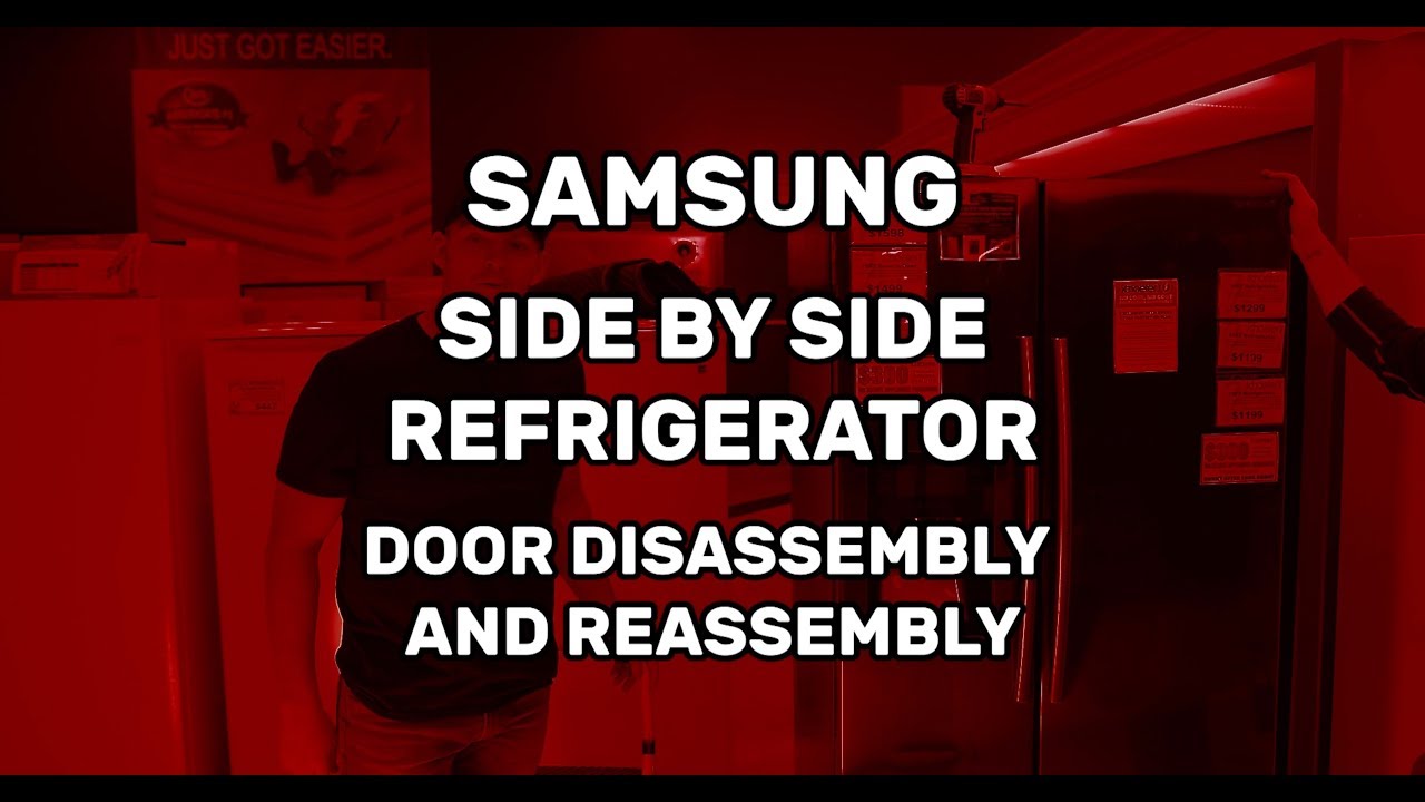 Taking off Samsung Side by Side Refrigerator Doors