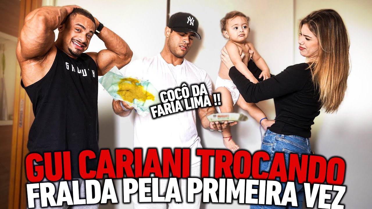 GUI CARIANI TROCANDO A FRALDA PELA PRIMEIRA VEZ - GNOMO NÃO DEIXOU ELE ESCAPAR !!!