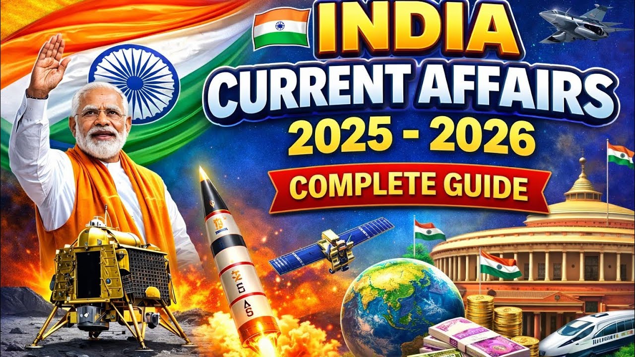 India Current Affairs 2025-2026 | Complete Annual Guide for UPSC, SSC, UP Police & All Exams