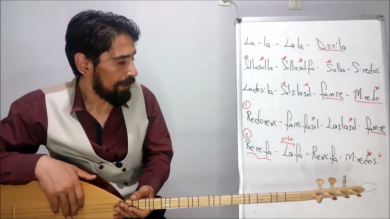 ŞEHNAZ LONGA ( Eksiksiz Tam Hali ) uzun sap bağlama SOLFEJ Dersi - Ahmet SARI